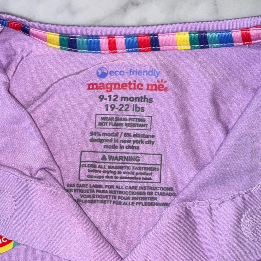 NWT MAGNETIC ME MODAL PURPLE FOOTIE 9/12M